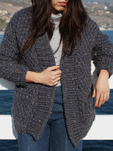 Load image into Gallery viewer, Solid Color Knitted Cardigan Casual Coat
