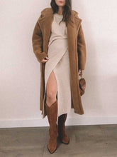 Load image into Gallery viewer, Fashion Solid Color Knitted Lace Up Casual Two-piece Suit
