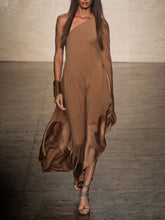 Load image into Gallery viewer, Fashion One-shoulder Solid Color Evening Dress
