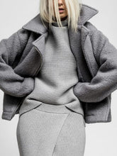 Load image into Gallery viewer, Fashion Solid Color High Collar Casual Long Sleeve Two-piece Suit

