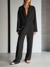 Load image into Gallery viewer, V-neck Long-sleeved Casual Jumpsuit
