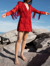 Load image into Gallery viewer, Fashion Sexy Fringed Mini Dress
