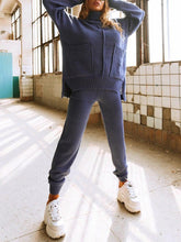 Load image into Gallery viewer, Turtleneck Wool Knitted Two Piece Suit  
