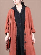 Load image into Gallery viewer, Autumn And Winter Women&#39;S Loose Solid Color Long Sweater Coat
