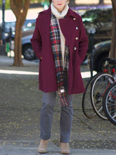Load image into Gallery viewer, Vintage Mid-length Double-breasted Woolen Coat
