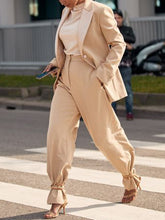 Load image into Gallery viewer, Two-piece Fashion Tie-up Casual Lady Suit
