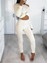 Load image into Gallery viewer, Fashion Sexy One-Neck Women&#39;S Sweater Suit
