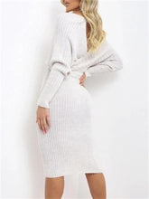 Load image into Gallery viewer, Sexy And Elegant V-Neck Women&#39;S Sweater Dress

