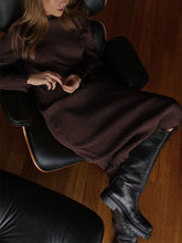 Load image into Gallery viewer, Solid Color Slim Fit Long Sleeve Knitted Sweater Dress
