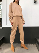Load image into Gallery viewer, Fashion Solid Color Casual Women&#39;S Sweater Suit
