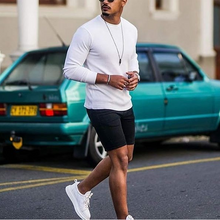 Load image into Gallery viewer, Fashion Solid Color Round Neck Street Long Sleeve Men&#39;S T-Shirt
