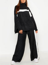 Load image into Gallery viewer, Fashion Casual High Neck Knitted Two-piece Suit
