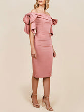 Load image into Gallery viewer, Fashion One Shoulder Bow Elegant Evening Dress
