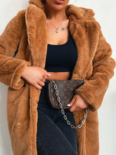 Load image into Gallery viewer, Faux Lapel Plus Fleece Coat
