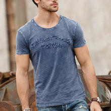 Load image into Gallery viewer, Men&#39;S Solid Color Slim Short Sleeve Round Neck T-Shirt
