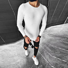 Load image into Gallery viewer, Men&#39;S Fashion Slim Round Neck Long Sleeve Sweater
