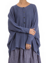 Load image into Gallery viewer, Casual Loose Solid Color Bat Sleeve Round Neck Top

