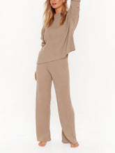 Load image into Gallery viewer, Ribbed Pullover Loose Casual Knit Suit
