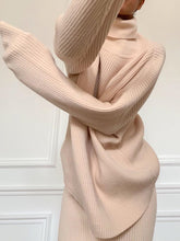Load image into Gallery viewer, Fashion Casual High Neck Long Sleeve Solid Color Two-piece Suit
