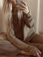 Load image into Gallery viewer, Solid Color Comfortable Long-Sleeved Knitted Suit
