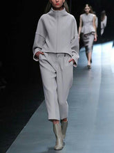 Load image into Gallery viewer, Round Neck Drop Armhole Casual Two-piece Suit
