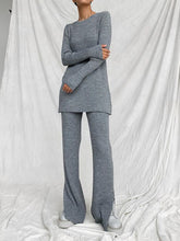 Load image into Gallery viewer, Round Neck Long Sleeve Trousers Knitted Women&#39;s Suit
