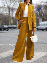 Load image into Gallery viewer, Temperament Double Row Loose Suit Ladies Two-piece Suit
