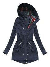 Load image into Gallery viewer, Autumn And Winter Ladies Plaid Stitching Jacket
