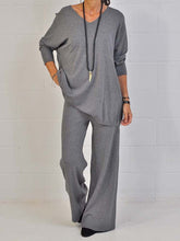Load image into Gallery viewer, Casual Solid Color Long Sleeve V-neck Three-piece Suit
