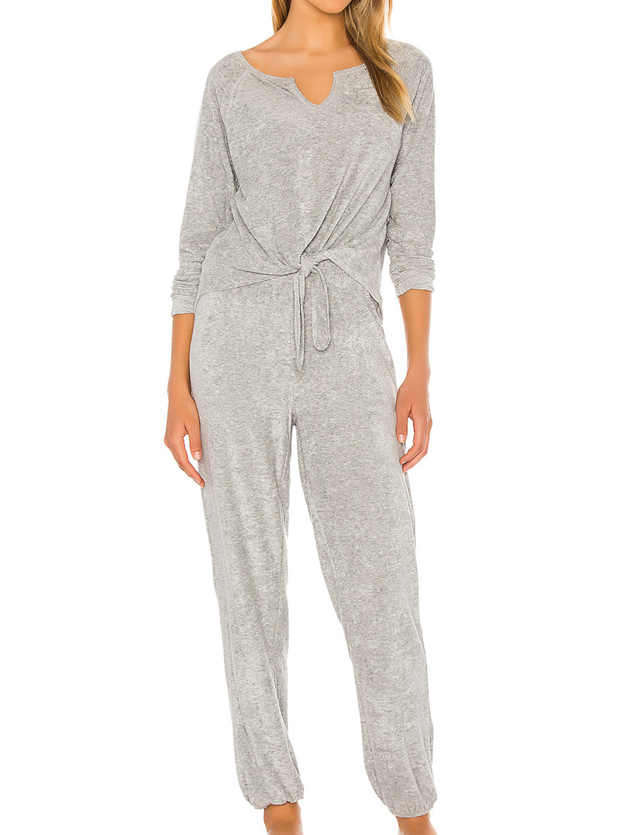 Fashion Solid Color Leisure Sports Suit