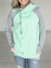 Load image into Gallery viewer, Fashion Casual Color Block Hooded Sweatshirt
