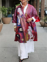 Load image into Gallery viewer, Retro Portrait Print Women&#39;S Casual Coat Jacket
