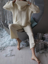 Load image into Gallery viewer, Fashion Simple Long Sleeve Turtleneck Top Pants Knitted Suit
