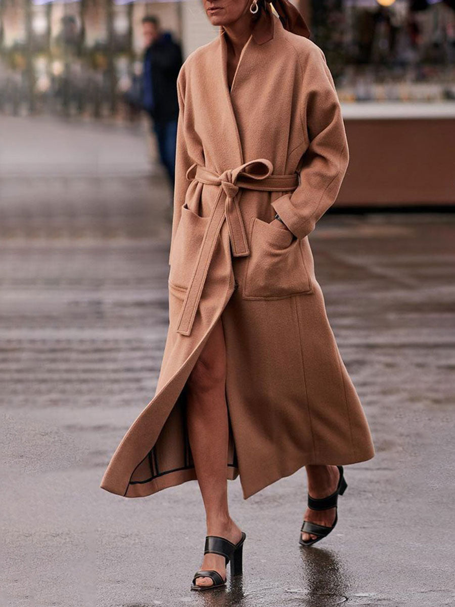 Women's Stand-up Collar Loose Casual Solid Color Coat