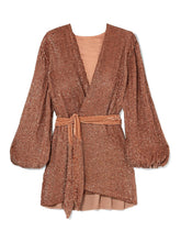 Load image into Gallery viewer, Deep V Long Sleeve Sequin Evening Dress
