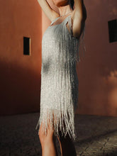 Load image into Gallery viewer, Elegant Fashionable Tassel Slip Evening Dress
