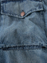Load image into Gallery viewer, Retro Hooded Sleeveless Denim Fashion Casual Vest Trench Coat
