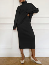 Load image into Gallery viewer, Turtleneck Sweater Dress Elegant Two-Piece Suit
