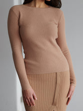 Load image into Gallery viewer, Fashion Ribbed Crew Neck Sweater Suit
