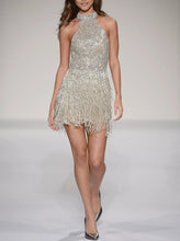 Load image into Gallery viewer, Sexy Fringe Halter Sleeveless Mini Dress
