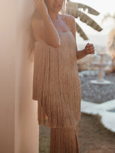 Load image into Gallery viewer, Fashion Sexy Suspender Fringed Midi Dress
