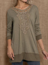 Load image into Gallery viewer, Round Neck Long Sleeve Cotton Tops
