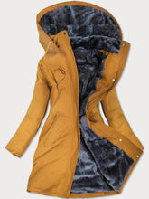 Load image into Gallery viewer, Casual Loose Long Sleeve Warm Hooded Jacket
