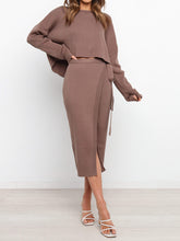 Load image into Gallery viewer, Autumn and Winter Elegant Knitted Skirt Suit
