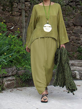 Load image into Gallery viewer, Simple Casual Loose Long Sleeved Top Pants Suit
