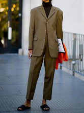 Load image into Gallery viewer, Women&#39;s Fashion Suit Lapel Solid Color Casual Two-piece Suit

