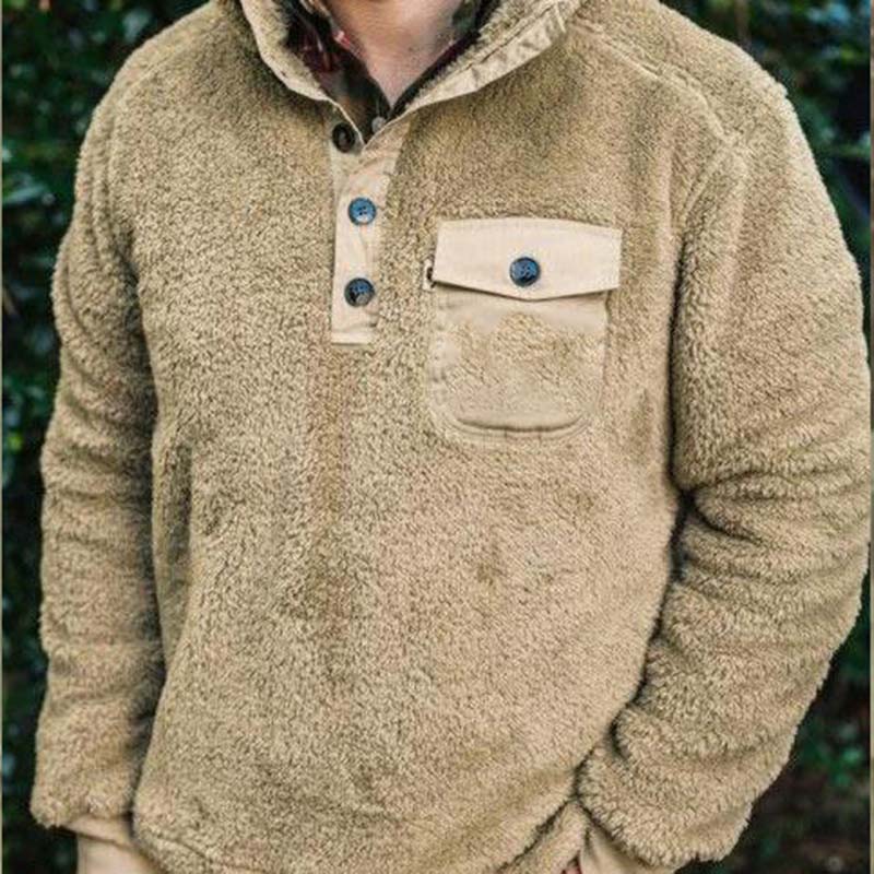 Men'S Outdoor Double-Sided Fleece Sports Sweater