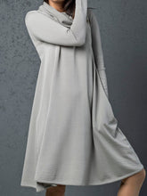 Load image into Gallery viewer, Simple Casual Loose High Neck Long Sleeve Dress
