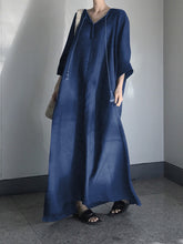 Load image into Gallery viewer, Simple Casual Loose Long Sleeve Maxi Dress
