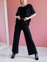Load image into Gallery viewer, Simple Casual Loose Round Neck Short Sleeve Top Pants Suit
